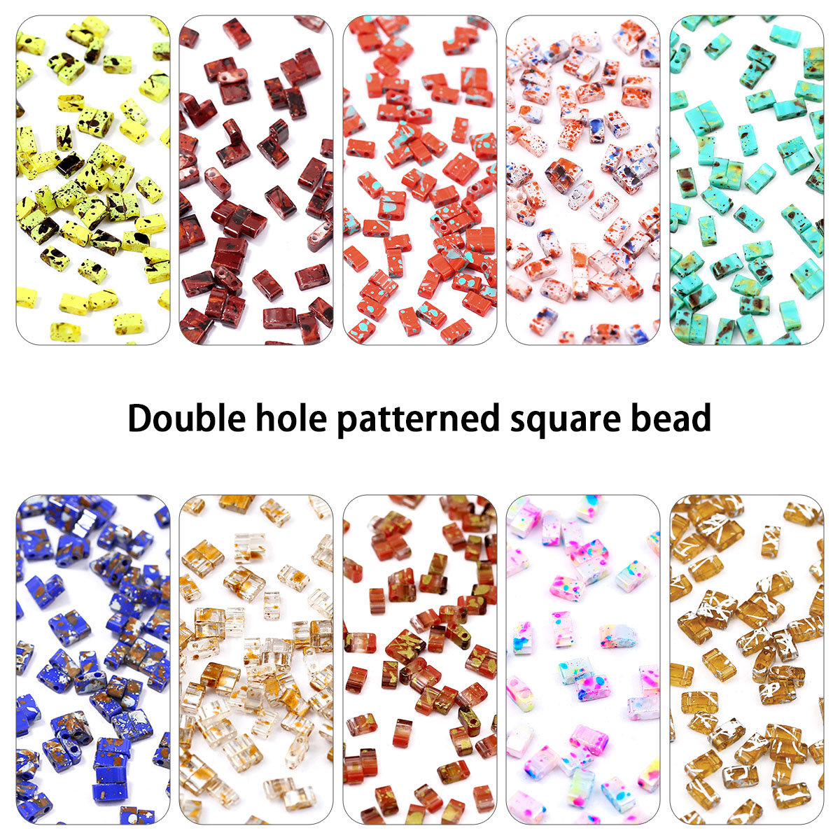 Glass Seed Beads 2Mm Jewelry Making - 5 × 2 мм Пикассо цвет